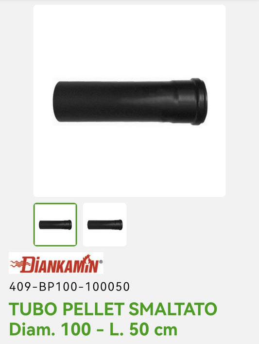 Black Enamelled Pellet Tube D. 100 Mt 0.50