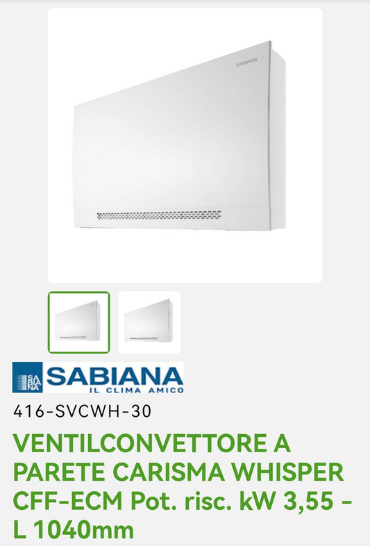 Ventilconvettore a Parete Carisma Whisper CFF-ECM 3,55 KW Sabiana