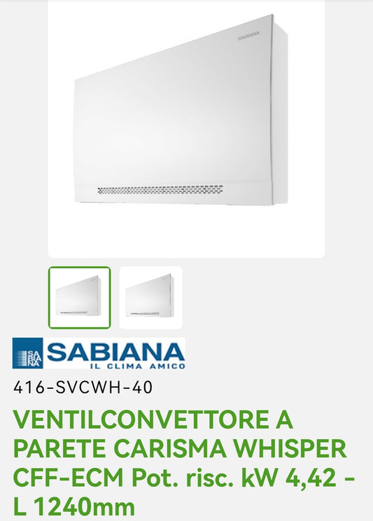 Ventilo-convecteur mural Carisma Whisper CFF-ECM 4,42 KW Sabiana