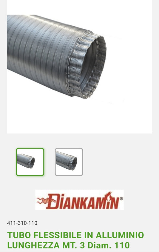 Tuyau flexible en aluminium Dianflex 3 Mt. D. 110