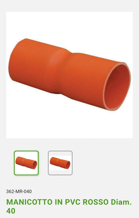 Manchette PVC rouge D. 40 Dianflex