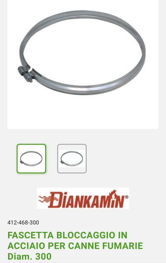 Steel Locking Clamp for Flue Pipes D. 300 Dianflex