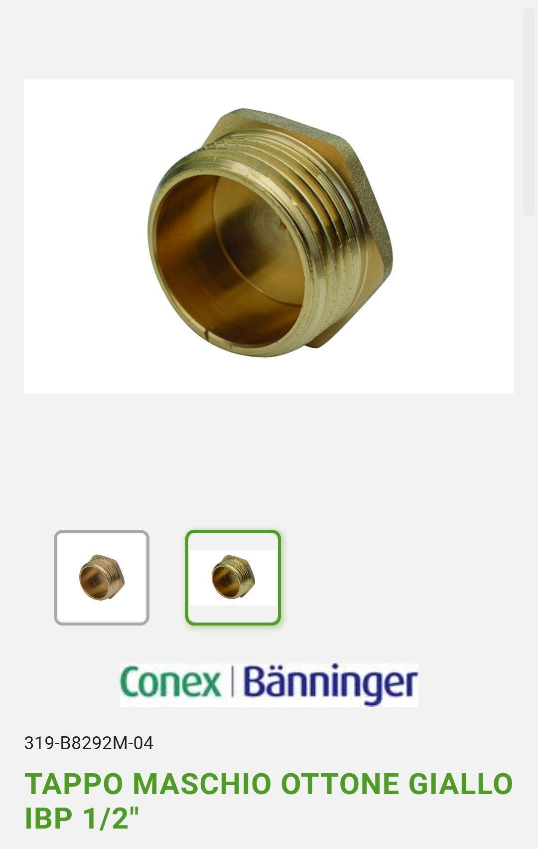 Yellow Brass Male Plug Ibp 1/2" Dianflex