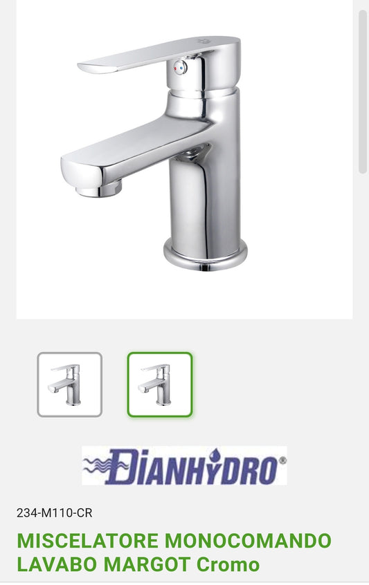 Single lever basin mixer Margot Chrome Dianflex