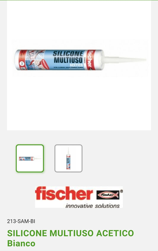 Silicone Multiuso Acetico Bianco Fischer