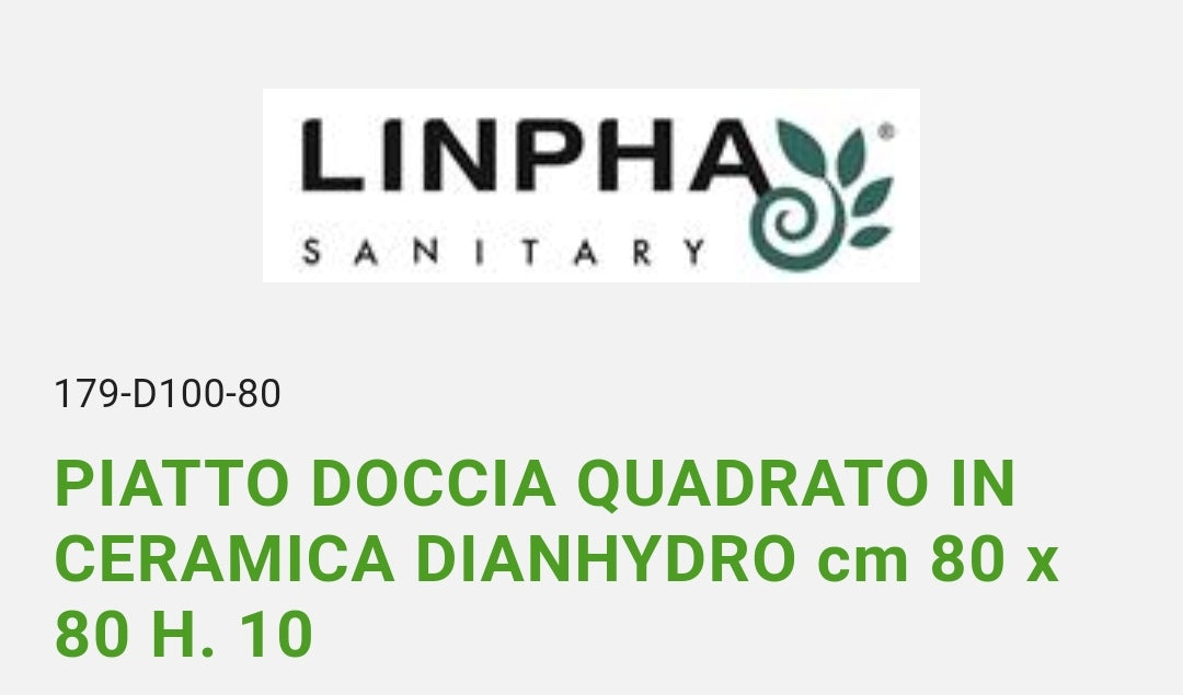 Piatto Doccia 80x80 H10 Linpha