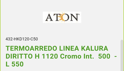 Termoarredo Kalura Cromo Diritto H.1120X INT.500