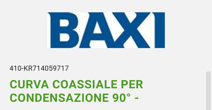 Curva Coassiale x Condensazione 90° Baxi