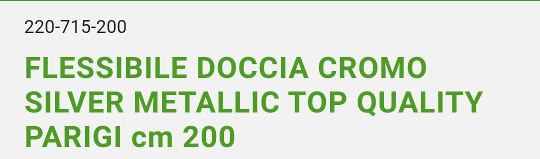 Flessibile Doccia Cm. 200 Cromo Parigi