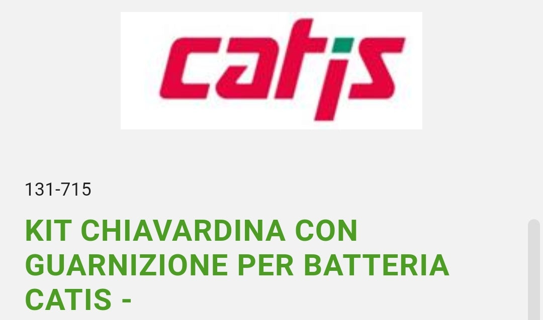 Kit Chiavardina c/Guarnizione x Batteria Catis