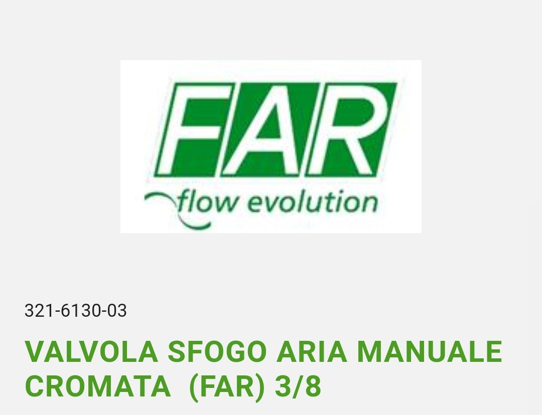 Valdola di Sfogo Aria Manuale Cromata 3/8 FAR