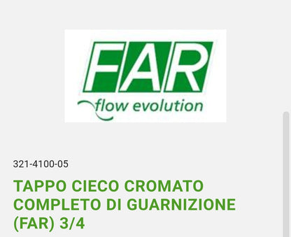 Tappo Cieco Cromato c/Guarniz 3/4 FAR