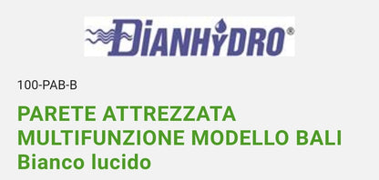 Parete Attrezzata Multifunzione Modello Bali Bianco Lucido Dianflex