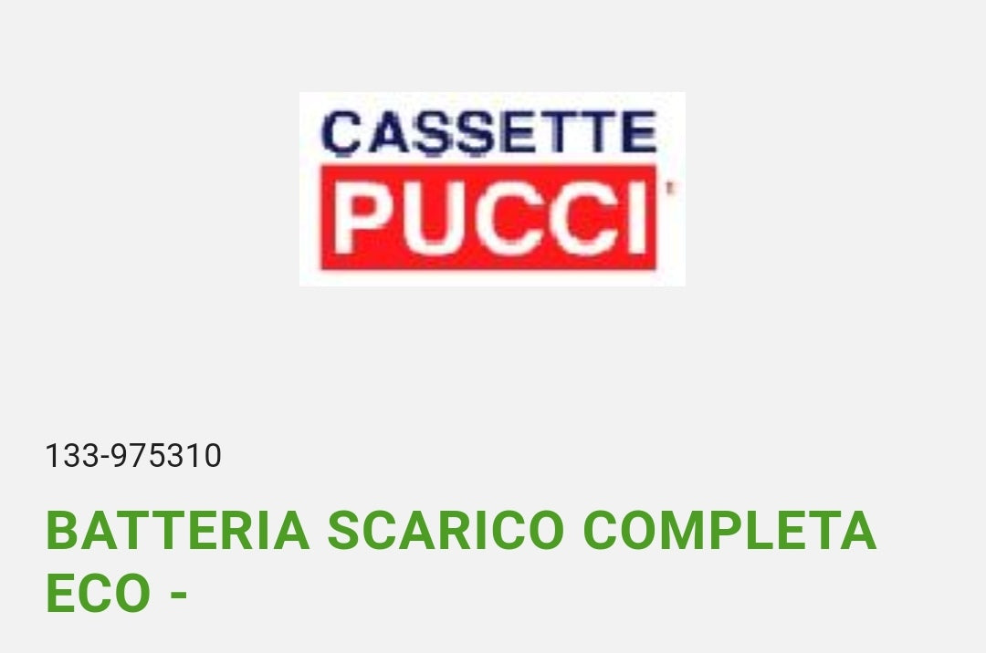 Batteria Scarico Completo Eco Pucci