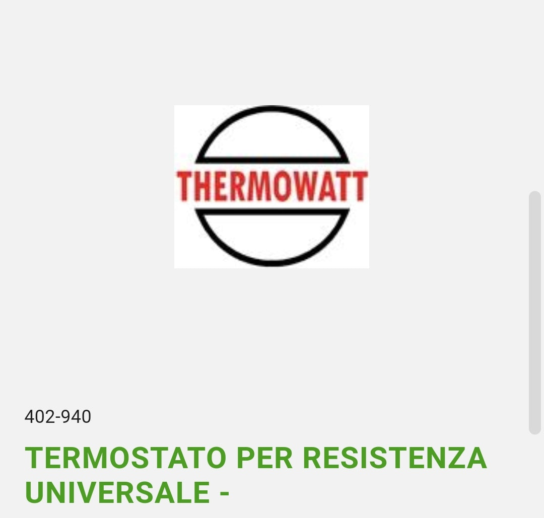 Termostato per Resistenza Universale Termowatt