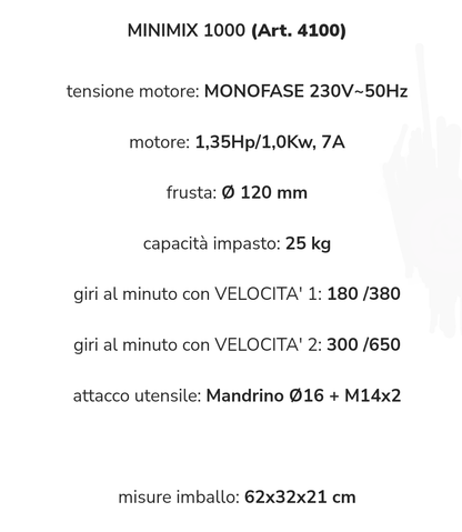 Miscelatore Mini Mix 1000 Battipav