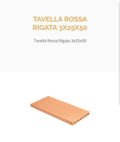 Tavellina (Rosso Rigata) 3x25x50 FBM