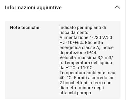 Circolatore Kw 0,045 Att.1"1/2 Cacheng