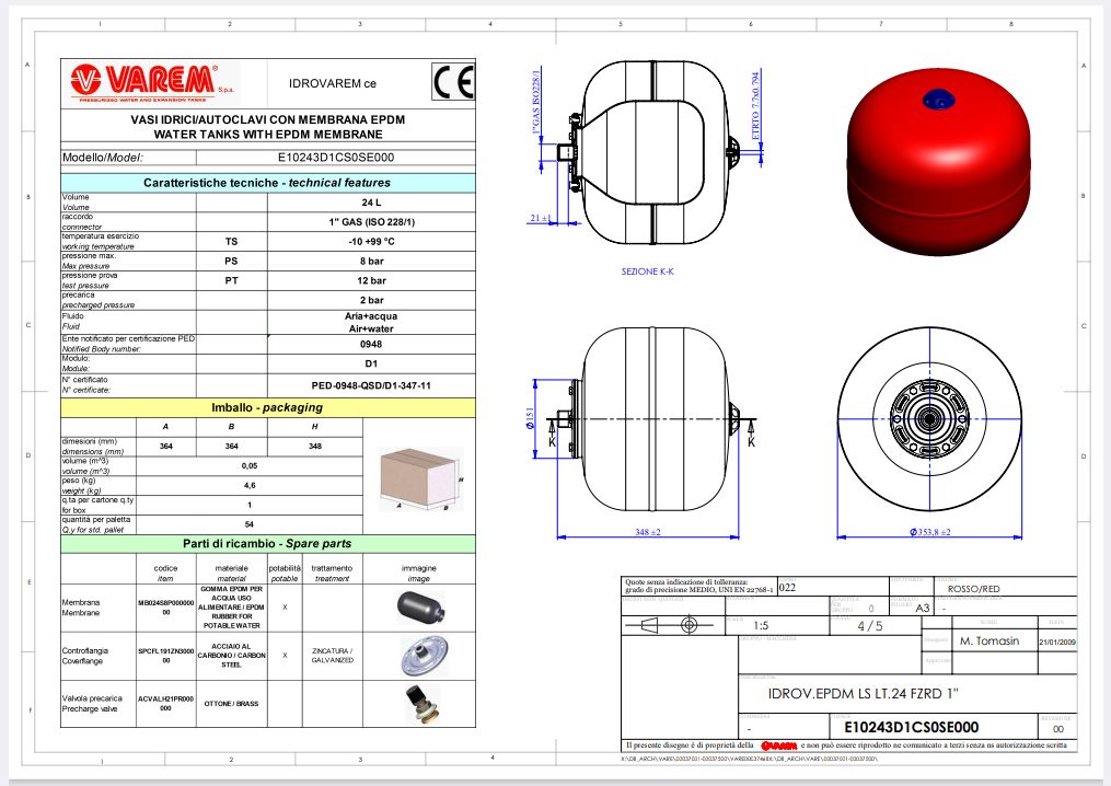 Sfera Autoclave Lt.24