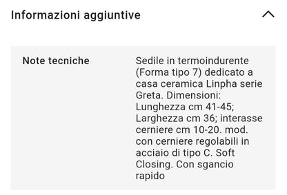 Coprivaso WC Greta Bianco C/Soft Closing New Linpha