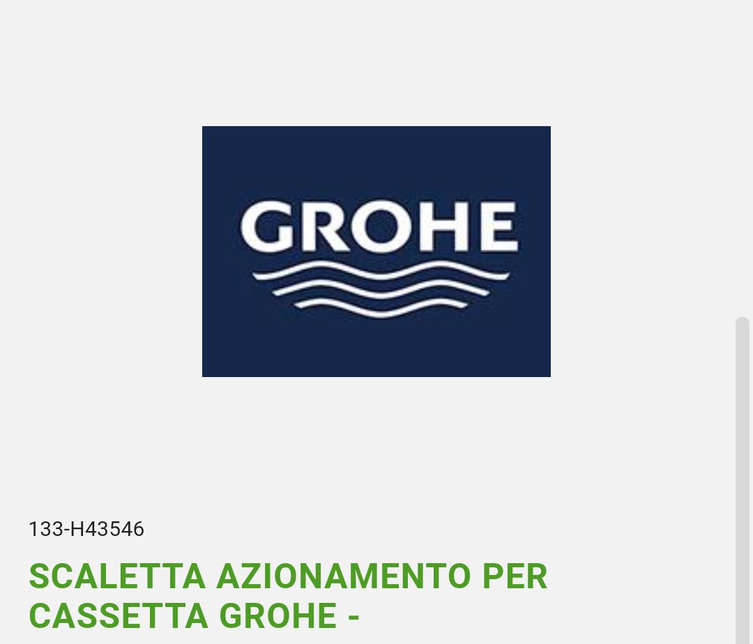 Scaletta Azionamento x Cassetta Grohe