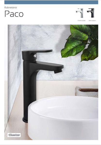 Mélangeur monoc. Bidet noir mat série Paco sans vidage