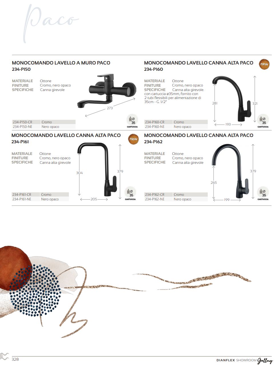 Monocomando Inc. Doccia C/Deviatore Paco Cromo Dianhydro