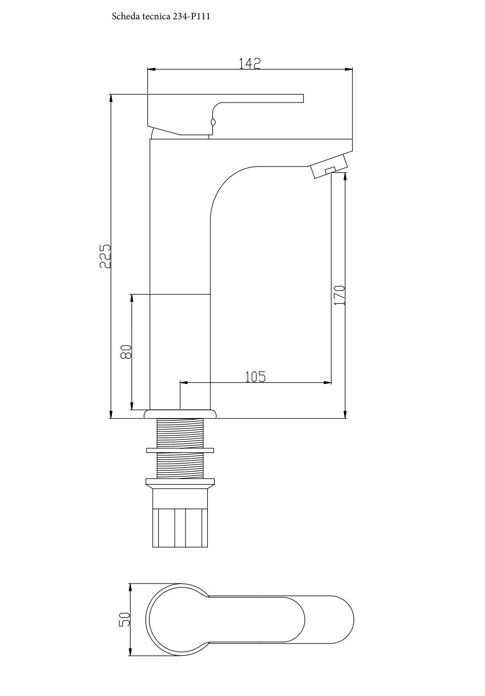 Paco Chrome Dianhydro High Single Lever Basin Mixer