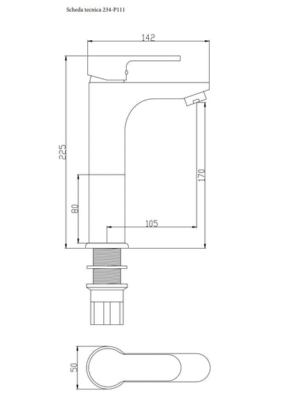 Paco Chrome Dianhydro High Single Lever Basin Mixer