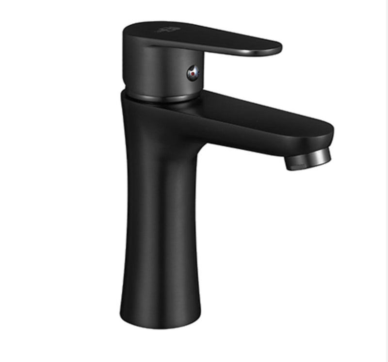 Lizzy Monocomando Lavabo Nero Opaco