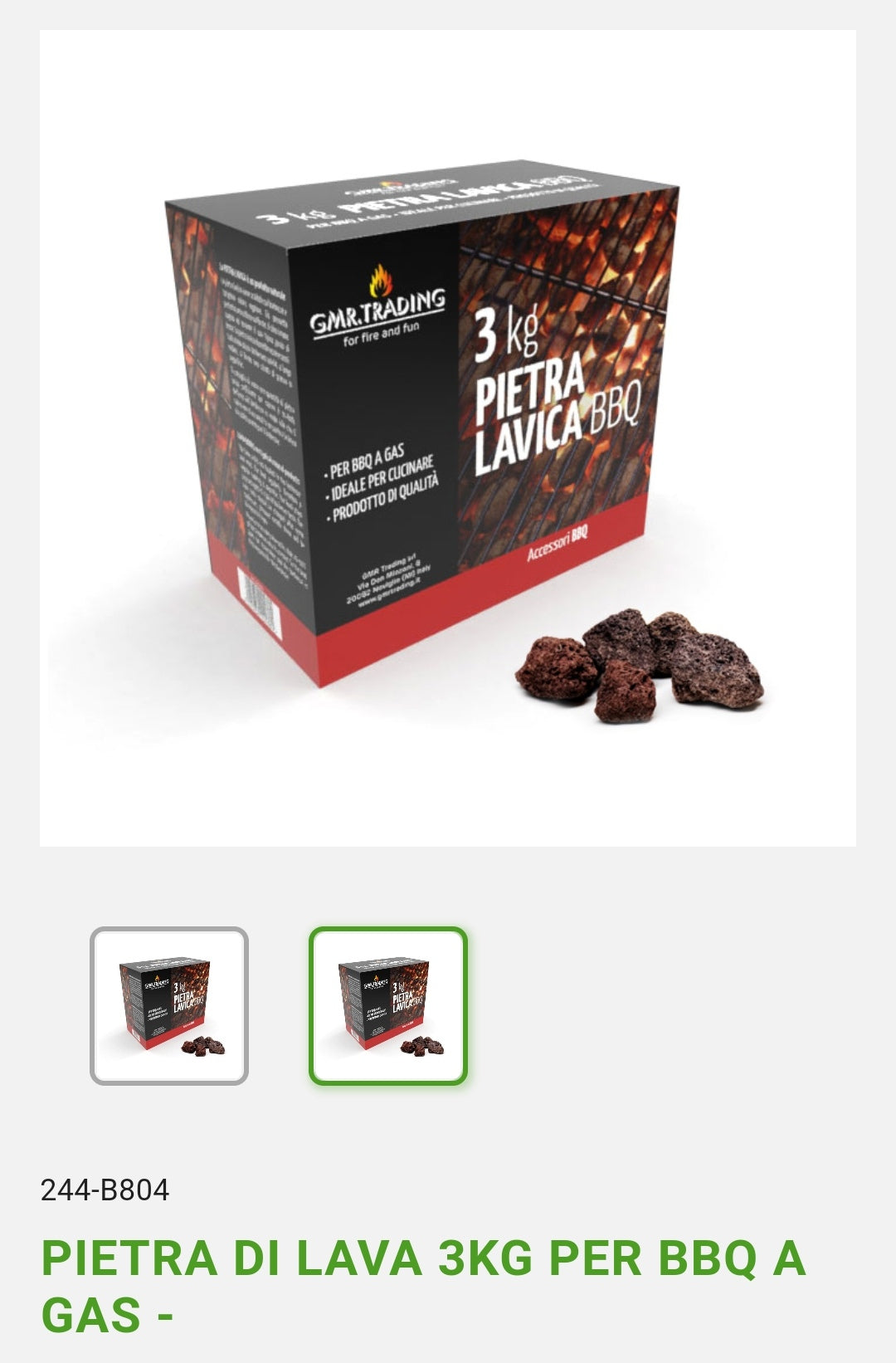 Pietra di Lava 3 Kg x BBQ a Gas Dianflex