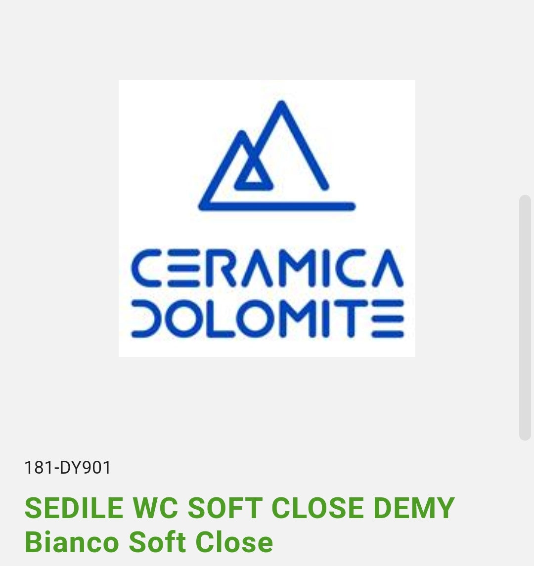 Sedile WC Soft Close Demy Bianco Dolomite