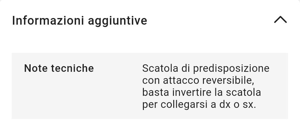 Scatola Predisposizione per impianti di Climatizzazione