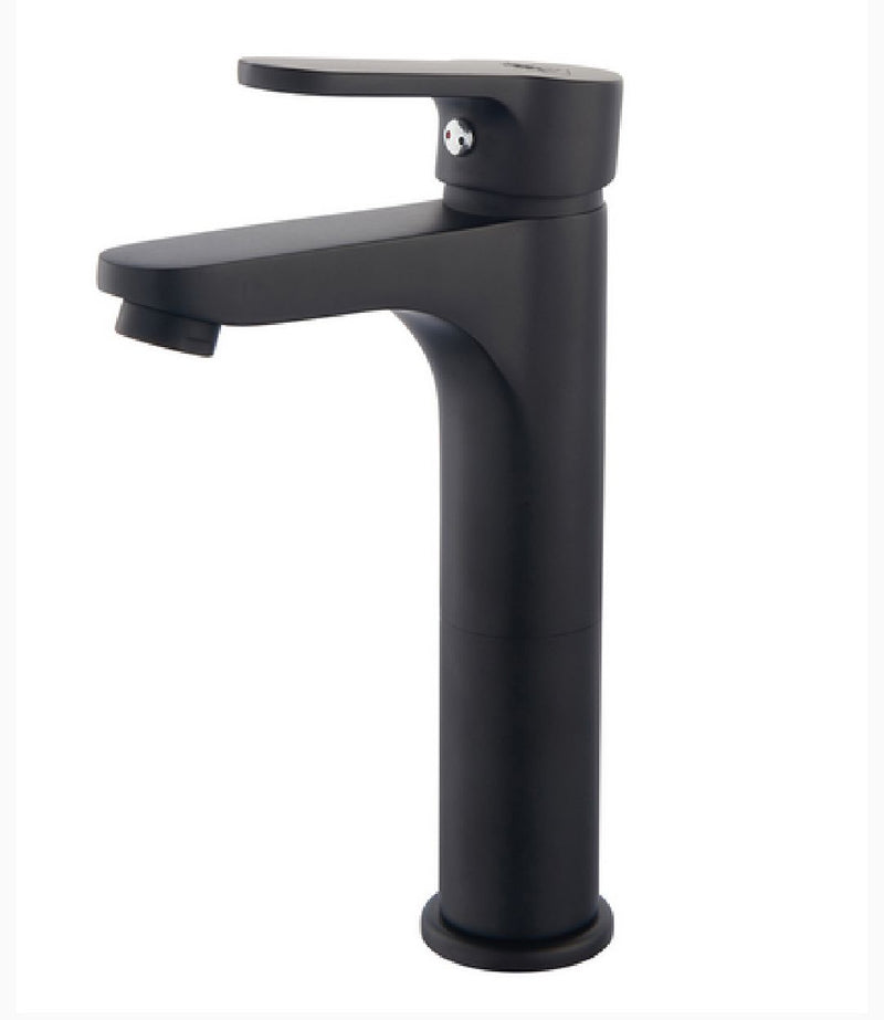 Paco Monocomando Lavabo Alto Nero Opaco
