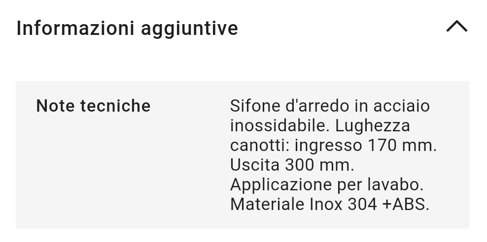 Sifone 1"1/4 Nero Opaco Bonomini