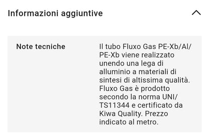 Tubo Multistrato Gas Corrugato D.26x3 Nicoll