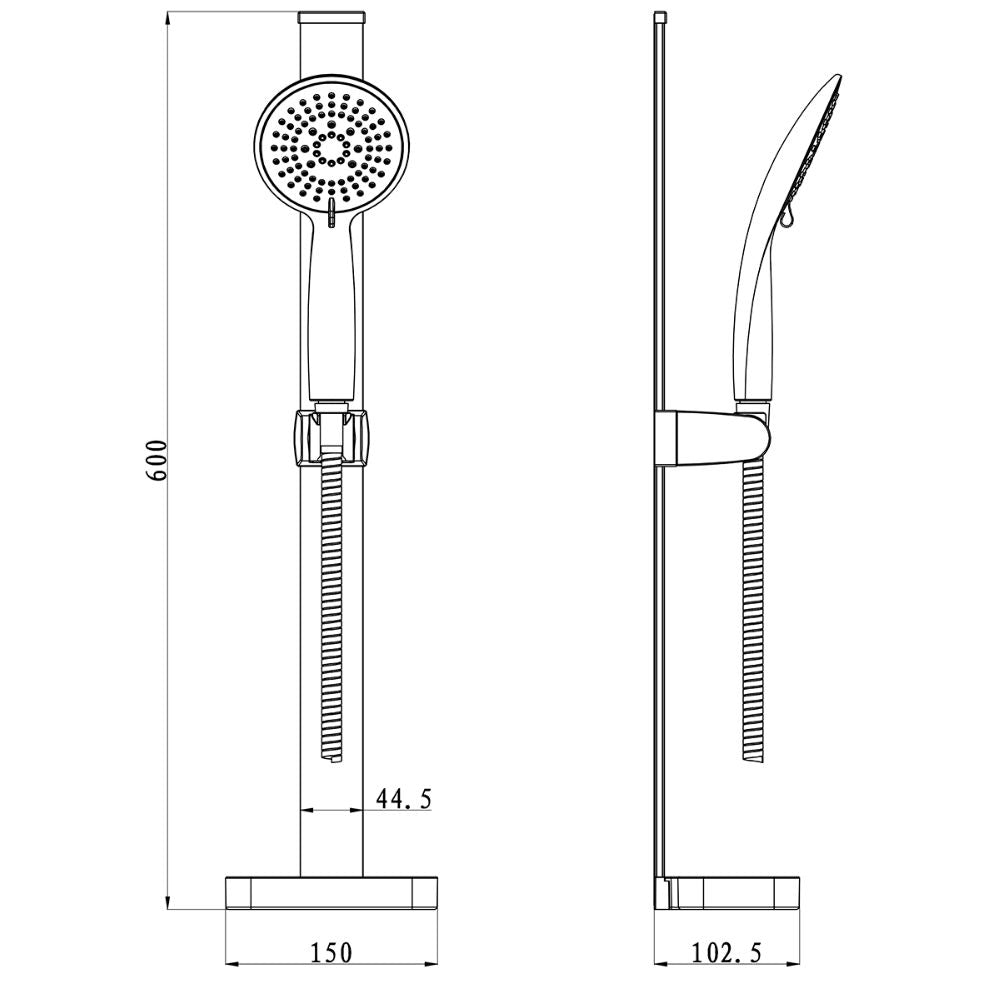 Alghero White Shower Latch