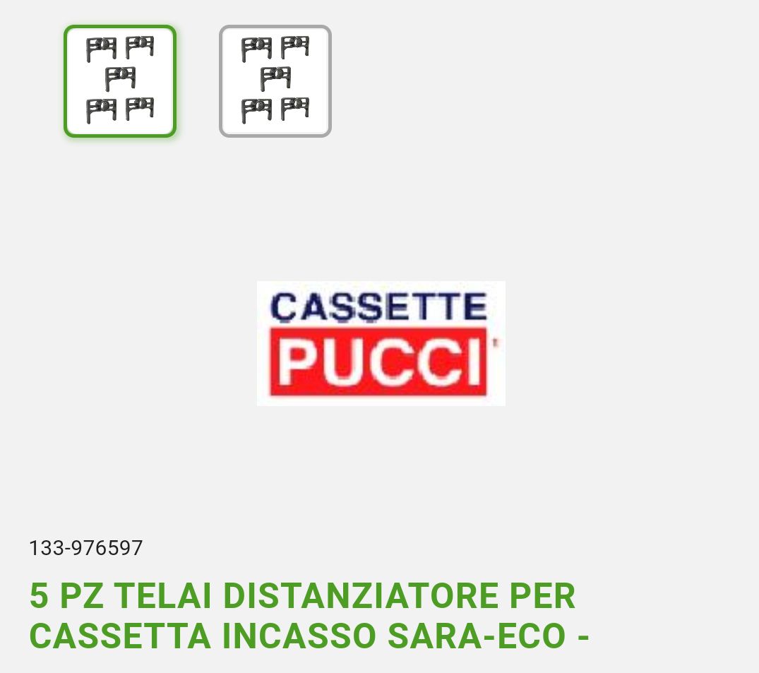 Telai Distanziatore per Cassetta Sara-Eco Pucci