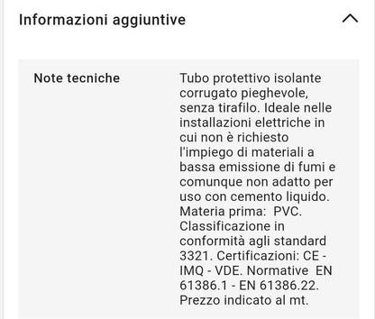 Tubo Corrugato Nero Dm.32 MT 25