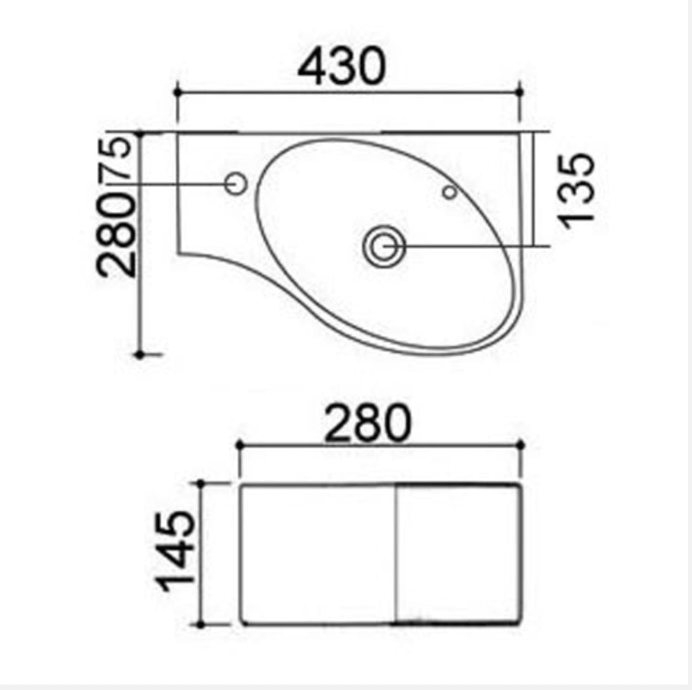 Lavabo a Parete Mod.LP 91 Linpha