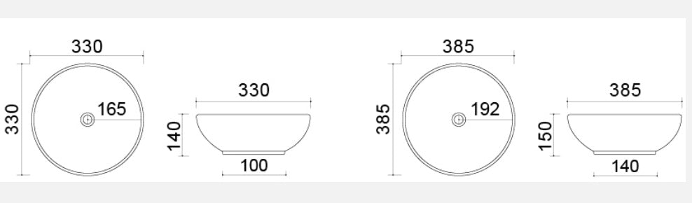 Lavabo Da Appoggio Bianco H.150 DM 385 Linpha