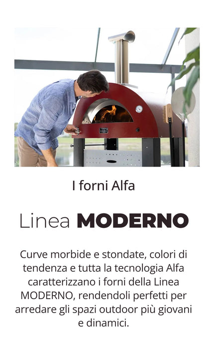 Forno Linea Moderno Portable 1 Pizza Gas Ardesia Grey Alfa