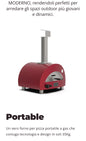 Forno Linea Moderno Portable 1 Pizza Gas Antique Red Alfa