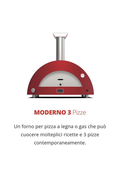 Forno Linea Moderno 3 Pizze Gas Ardesia Grey Alfa