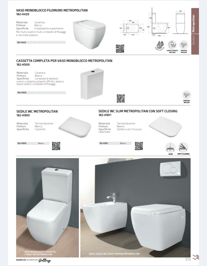 Sedile Wc Metropolitan Slim Soft Closing Bianco Rak