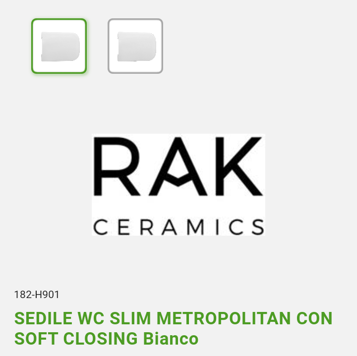 Sedile Wc Metropolitan Slim Soft Closing Bianco Rak