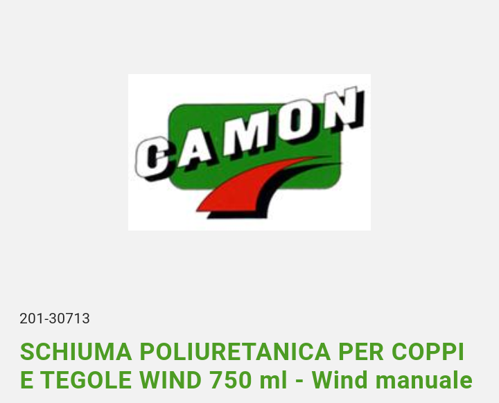 Schiuma Poliuretanica per Tegole 750 Ml Camon