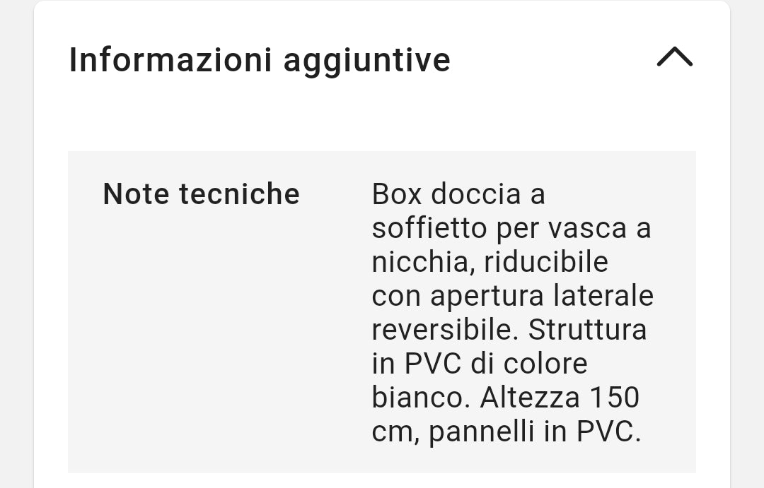 Box vasca a soffietto 170-140