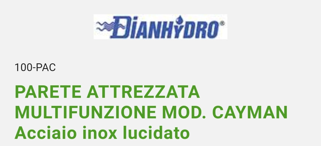 Parete Attrezzata multifunzionale modello Cayman Cromo lucido