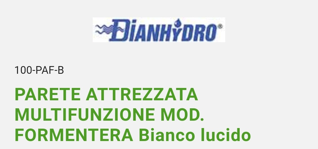 Parete Attrezzata Multifunzione Modello Formentera alluminio bianco